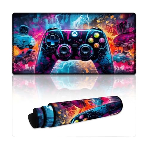 LYXIANY Großes Gaming-Mauspad mit Sternennacht-Gamepad-Mausmatte (30 x 60 x 0,3 cm), rutschfeste Unterseite, wasserdicht und schmutzabweisend, geeignet für PC und Laptop von LYXIANY