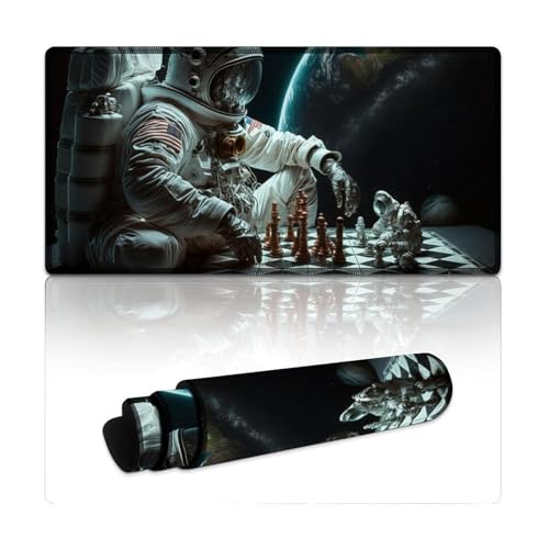 LYXIANY Großes Mauspad Astronaut Extended L Mauspad, Tischunterlage für PC-Laptop – langlebig und waschbar (30 x 60 x 0,3 cm) von LYXIANY