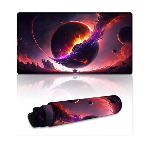 LYXIANY Großes Mauspad Black Hole Erweitertes XXL-Mauspad (40 x 75 x 0,3 cm) Schreibtischunterlage für Tastatur, Computer, PC, Gamer, Schreibtisch, Büro von LYXIANY