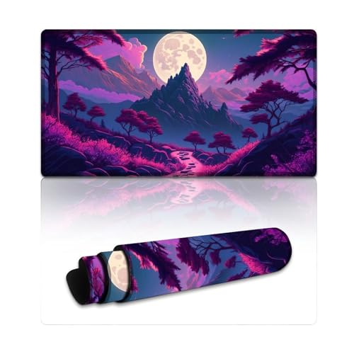 LYXIANY Großes Mauspad Mount Fuji, extra großes Mauspad, Tastatur-Schreibtischmatte für Büro, Gaming, Laptop, Frauen und Kinder (40 x 75 x 0,3 cm) von LYXIANY