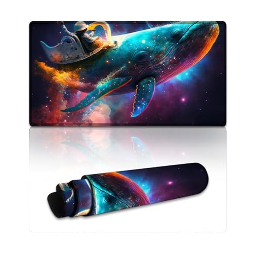 LYXIANY Mauspad mit Astronauten-Mauspad und genähten Kanten, Tastatur-Schreibtischmatte, geeignet für Verschiedene Szenarien wie Arbeit, Freizeit und Studium (40 x 75 x 0,3 cm) von LYXIANY