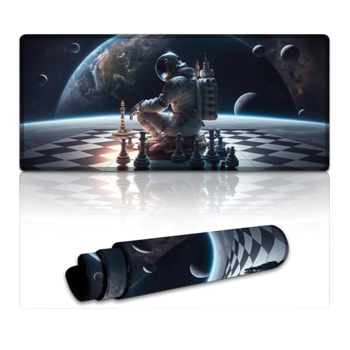 Mauspad mit Astronauten,die Schach spielen,Computer-Mauspad,große Schreibtischunterlage mit weicher,glatter Oberfläche und rutschfester Gummiunterseite für Gamer,Büro und Schreibtischdekoration Mauspad mit Astronauten,die Schach spielen,Computer-Mauspad,große Schreibtischunterlage mit weicher,glatter Oberfläche und rutschfester Gummiunterseite für Gamer,Büro und Schreibtischdekoration von LYXIANY