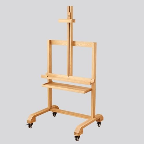 LYXWGRZD TV Ständer, Fernsehständer mit Lagerregal, TV Standfuss for 45-65-Zoll-Fernseher, TV Bodenständer, TV Ständer Rollbar for Besprechungsraum/Büro/Studio(Natural) von LYXWGRZD