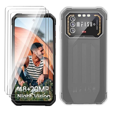 LYZXMY Hülle für IIIF150 Air 1 Pro (2022) (6.5") Transparent Handyhülle + 3 Stück Gehärtetes Glas Schutzfolie, Case Weich Silikon TPU Schutzhülle Cover 9H Härte HD Gehärtetes Glasfolie Glas von LYZXMY