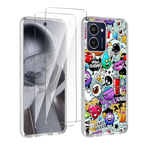 LYZXMY Hülle für Nokia HMD Pulse Pro(6.56") Transparent Handyhülle + 2 Stück Gehärtetes Glas Schutzfolie, Case Weich Silikon TPU Schutzhülle Cover -XS40 von LYZXMY