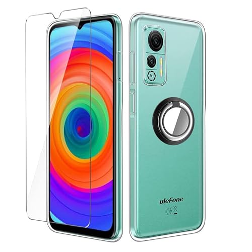 LYZXMY Schutzhülle für Ulefone Note 14 (6.52") Transparent Schutzhülle + 1 Ring Smartphone + 1 Stück Displayschutzfolie aus gehärtetem Glas von LYZXMY