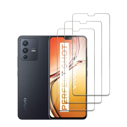 3 Stück Schutzfolie Kompatibel mit VIVO V23 5G, 9H Härte Gehärtetem Glas, Anti-Kratzer, Anti-Öl, Anti-Bläschen, Einfache Installation von LZAYN