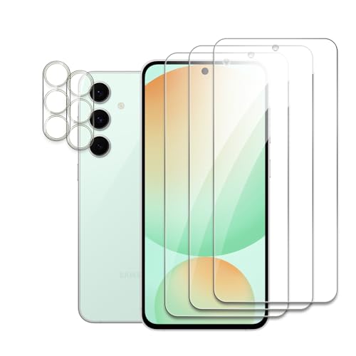 LZAYN 3 Stück Sichtschutz Schutzfolie Für Samsung Galaxy S24 FE mit 2 Stück Kamera Panzerfolie, 9H Härte Gehärtetem Glas, Anti-Kratzer, Anti-Öl, Anti-Bläschen, Einfache Installation von LZAYN