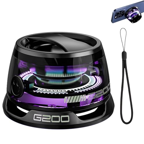 Handy Halter mit Multifunktionaler Magnet Bluetooth Lautsprecher Kompatibel für Magsafe,Mini Bluetooth Tragbarer Lautsprecher mit Mehrfarbigen RGB Lichtern,IP67 Wasserdicht, für Outdoor,Schwarz Handy Halter mit Multifunktionaler Magnet Bluetooth Lautsprecher Kompatibel für Magsafe,Mini Bluetooth Tragbarer Lautsprecher mit Mehrfarbigen RGB Lichtern,IP67 Wasserdicht, für Outdoor,Schwarz von LZEXIN