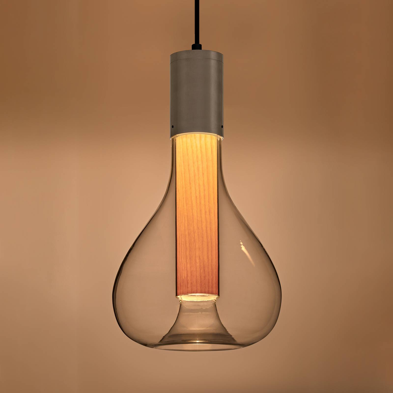 LZF Eris LED-Pendellampe Glas aluminium/buche LZF Eris LED-Pendellampe Glas aluminium/buche von LZF LamPS
