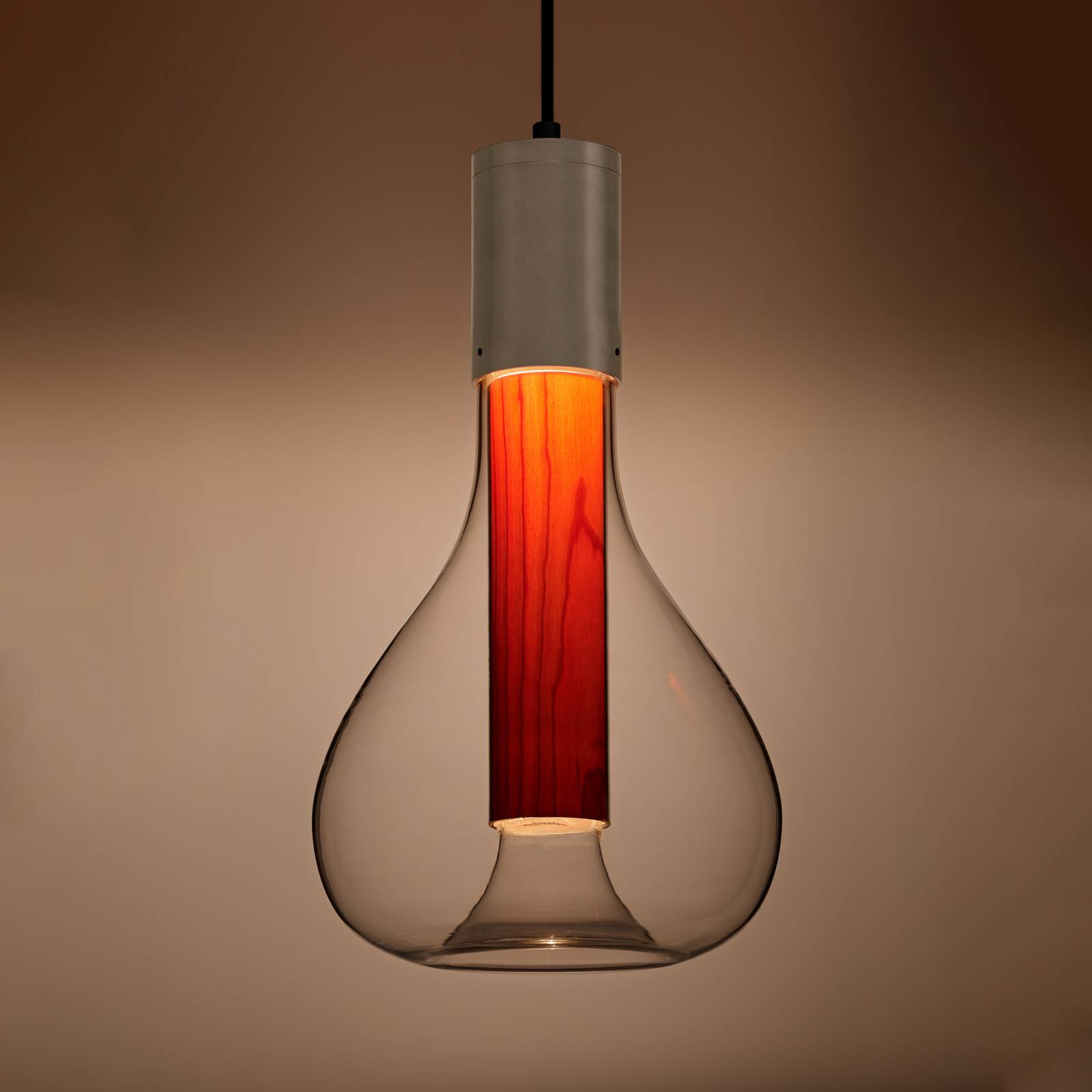 LZF Eris LED-Pendellampe Glas aluminium/kirsche LZF Eris LED-Pendellampe Glas aluminium/kirsche von LZF LamPS