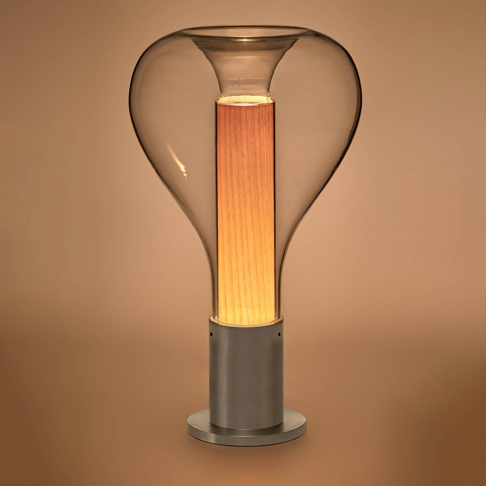 LZF Eris LED-Tischlampe Glas aluminium/buche LZF Eris LED-Tischlampe Glas aluminium/buche von LZF LamPS