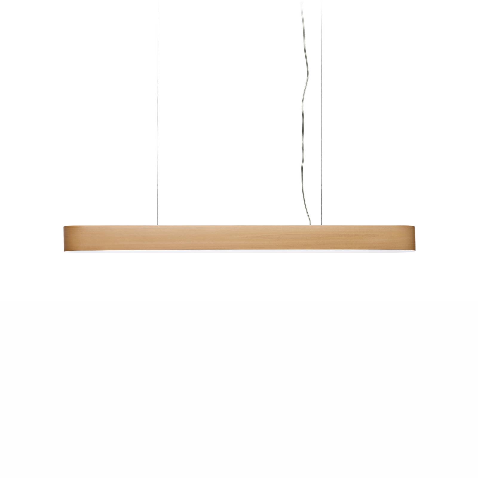 LZF I-Club Slim LED-Hängeleuchte 120cm buche natur von LZF LamPS