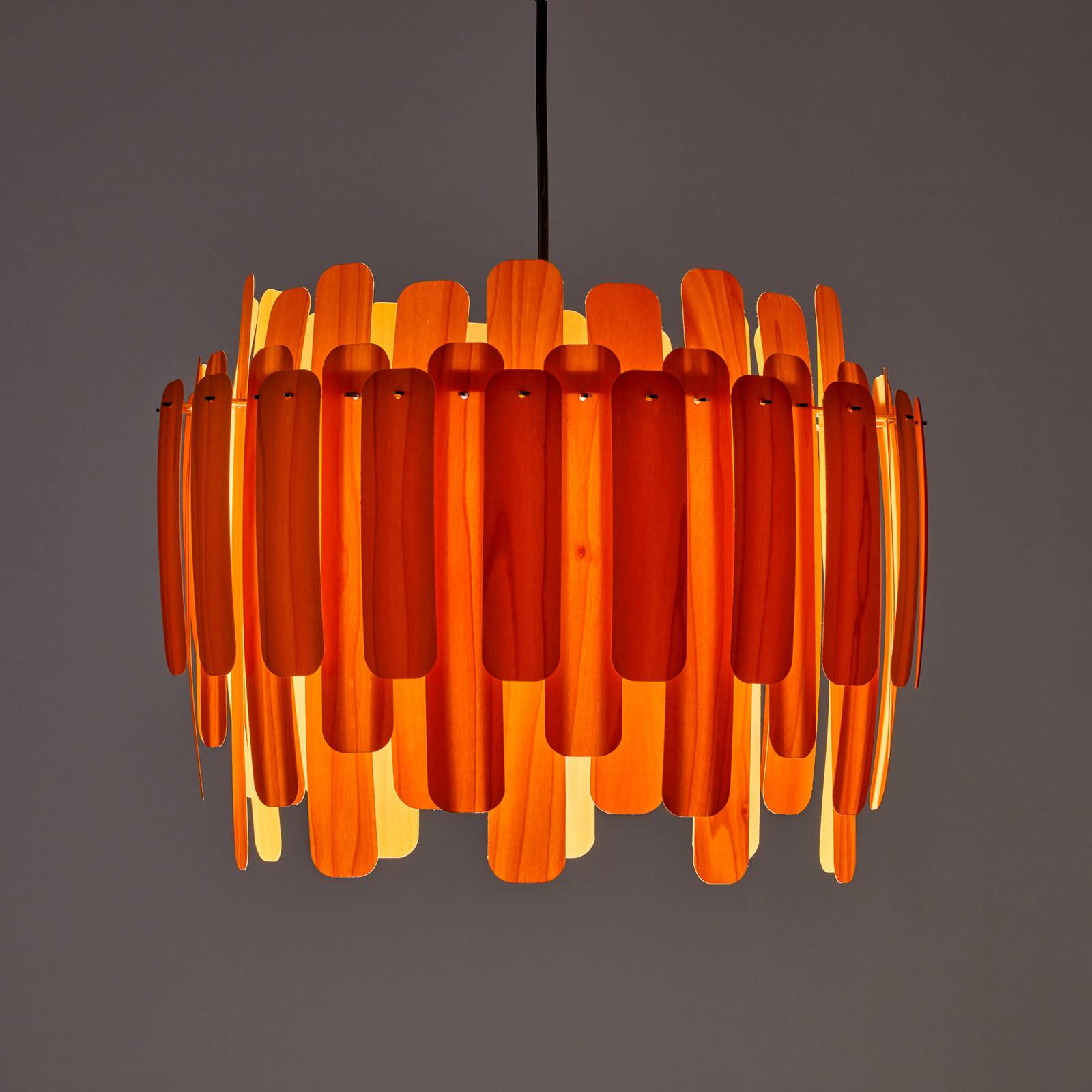 LZF Maruja Holz-Pendelleuchte, orange LZF Maruja Holz-Pendelleuchte, orange von LZF LamPS