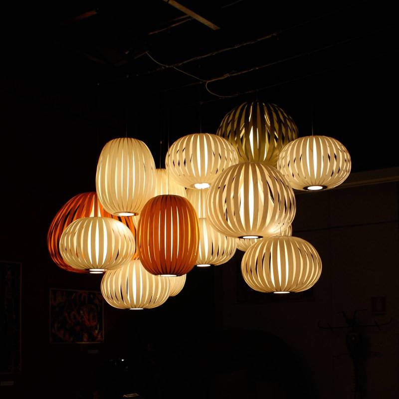 LZF Poppy Medium Pendelleuchte, buche von LZF LamPS
