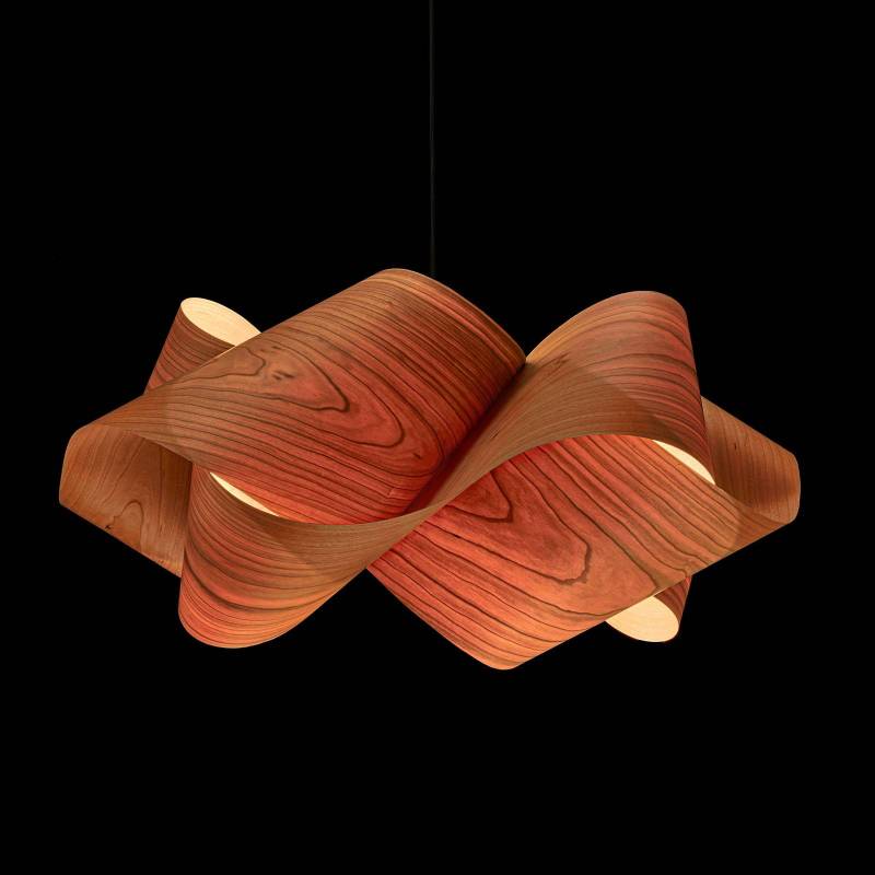 LZF Swirl Pendel, Kabel schwarz Ø 54cm kirschbaum von LZF LamPS