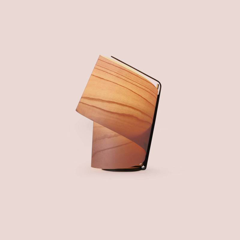 LZF Tiny Tischleuchte, rosé, Höhe 22,5 cm, Holzfurnier von LZF LamPS