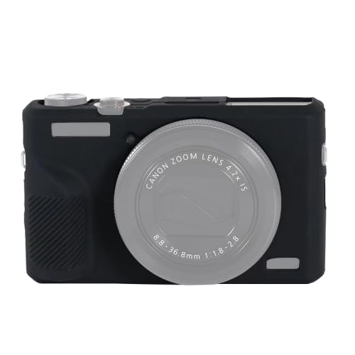 LZOQOWUJ MGJQJ GCBDH for Ca/no/n PowerShot G7 X Mark III / G7X III / G7X3 Weiche Silikon-Schutzhülle(Black) von LZOQOWUJ