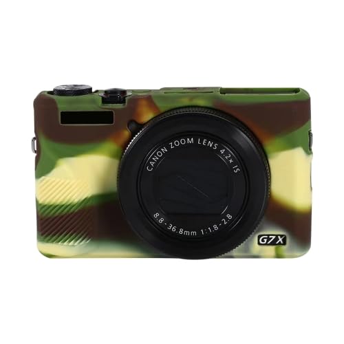 LZOQOWUJ MGJQJ GCBDH for Ca/no/n PowerShot G7 X Mark III / G7X III / G7X3 Weiche Silikon-Schutzhülle(Camouflage) von LZOQOWUJ
