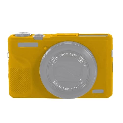 LZOQOWUJ MGJQJ GCBDH for Ca/no/n PowerShot G7 X Mark III / G7X III / G7X3 Weiche Silikon-Schutzhülle(Gelb) von LZOQOWUJ