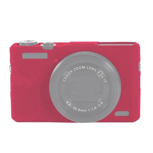LZOQOWUJ MGJQJ GCBDH for Ca/no/n PowerShot G7 X Mark III / G7X III / G7X3 Weiche Silikon-Schutzhülle(Rose Red) von LZOQOWUJ