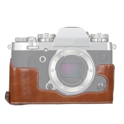 LZOQOWUJ MGJQJ TTWQQ 1/4-Zoll-Gewinde PU-Leder-Kamera-Halbgehäuse für FUJIFILM X-T3/X-T2(Brown) von LZOQOWUJ