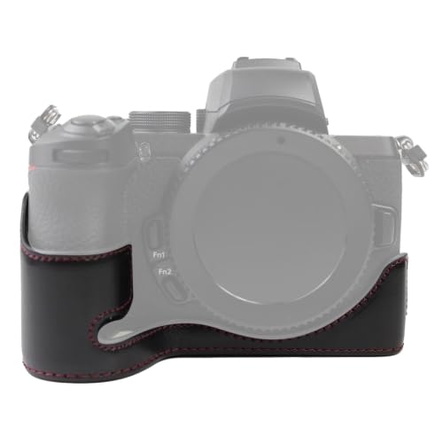LZOQOWUJ MGJQJ TTWQQ 1/4-Zoll-Gewinde PU-Leder-Kamera-Halbgehäuse für Nikon Z50(Black) von LZOQOWUJ