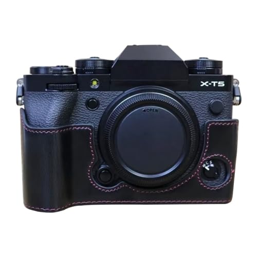 LZOQOWUJ MGJQJ TTWQQ Für FUJIFILM X-T5 1/4 Zoll Gewinde PU Leder Kamera Half Case Base(Black) von LZOQOWUJ