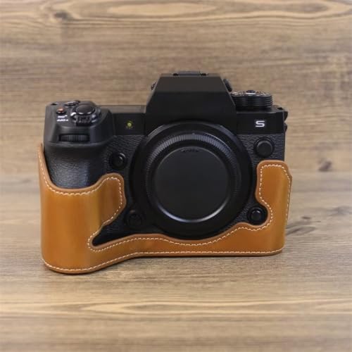 LZOQOWUJ MGJQJ TTWQQ Für Fujifilm XH2S 1/4 Zoll Gewinde PU Leder Kamera Half Case Base(Brown) von LZOQOWUJ