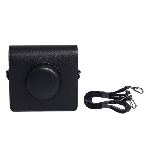 LZOQOWUJ MGJQJ ZDDAYH Kameratasche aus Leder for F/UJ/IFILM in-STAX Wide Evo, Ganzkörper-Kameratasche mit Tragegurt(Black) von LZOQOWUJ