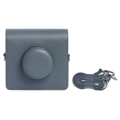 LZOQOWUJ MGJQJ ZDDAYH Kameratasche aus Leder for F/UJ/IFILM in-STAX Wide Evo, Ganzkörper-Kameratasche mit Tragegurt(Grey) von LZOQOWUJ