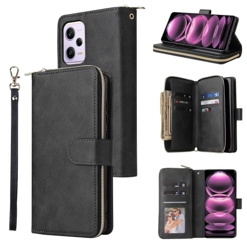 LZOQOWUJ PMBHCL RRTYKK Schutzhülle für Redmi Note 12 Pro Speed/Note 12 Pro Global/Poco X5 Pro, 9 Kartenfächer, Reißverschluss, Leder, Schwarz LZOQOWUJ PMBHCL RRTYKK Schutzhülle für Redmi Note 12 Pro Speed/Note 12 Pro Global/Poco X5 Pro, 9 Kartenfächer, Reißverschluss, Leder, Schwarz von LZOQOWUJ