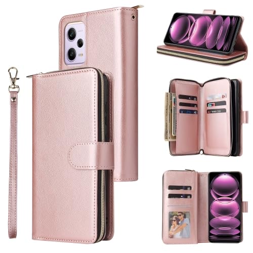 LZOQOWUJ PMBHCL RRTYKK Schutzhülle für Redmi Note 12 Pro Speed/Note 12 Pro Global/Poco X5 Pro, 9 Kartenfächer, Reißverschluss, Leder, rotgoldfarben LZOQOWUJ PMBHCL RRTYKK Schutzhülle für Redmi Note 12 Pro Speed/Note 12 Pro Global/Poco X5 Pro, 9 Kartenfächer, Reißverschluss, Leder, rotgoldfarben von LZOQOWUJ