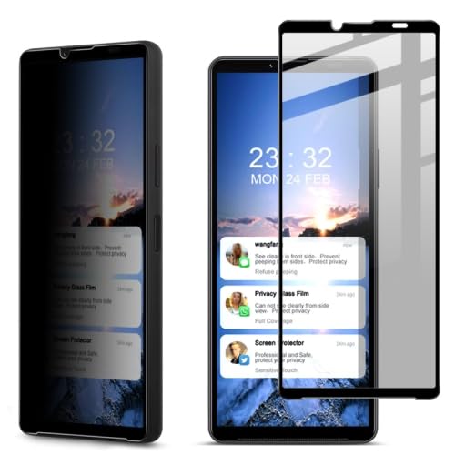 LZOQOWUJ PMBHCL TTYKK Displayschutzfolie aus gehärtetem Glas für Xperia1 VI HD, Vollbild, Anti-Spionage-Schutz, Farbe 2 von LZOQOWUJ