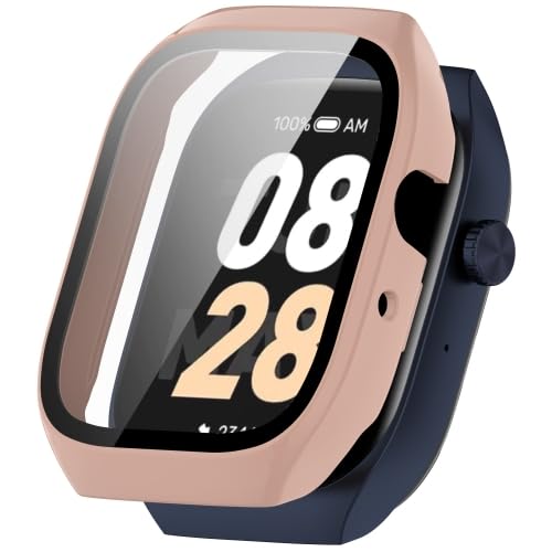 RKJJB GCBDH for M/i/bro Watch T2 Gehärtete Folie Integrierte PC-Uhrenschutzhülle Zweite Variante Hülle(Cherry Pink) von LZOQOWUJ