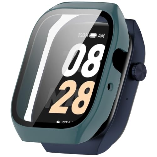 RKJJB GCBDH for M/i/bro Watch T2 Gehärtete Folie Integrierte PC-Uhrenschutzhülle Zweite Variante Hülle(Pine Green) von LZOQOWUJ