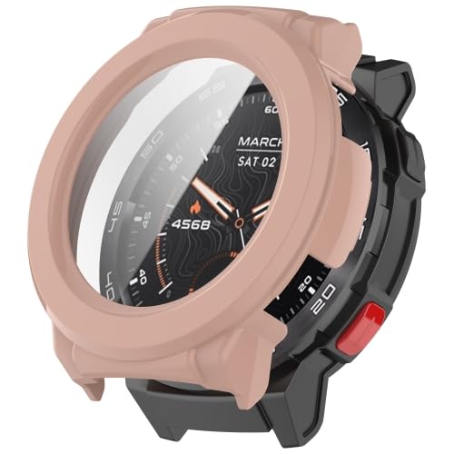 RKJJB GCBDH for M/ibr/o Watch GS Pro Gehärtete Folie Integrierte PC-Uhrenschutzhülle(Cherry Pink) von LZOQOWUJ