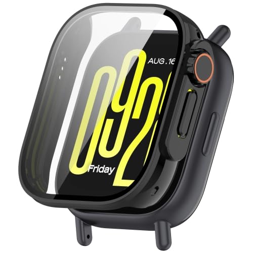 RKJJB GCBDH for Redmi Watch5 Aktive gehärtete Folie Integrierte PC-Uhrenschutzhülle Zweite Variante Hülle(Black) von LZOQOWUJ