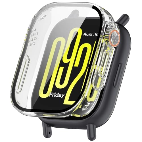 RKJJB GCBDH for Redmi Watch5 Aktive gehärtete Folie Integrierte PC-Uhrenschutzhülle Zweite Variante Hülle(Transparent) von LZOQOWUJ