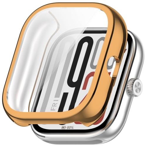 RKJJB GCBDH for Redmi Watch5 eSIM Galvanisierte TPU-Uhrenschutzhülle mit vollständiger Abdeckung(Rose Gold) von LZOQOWUJ