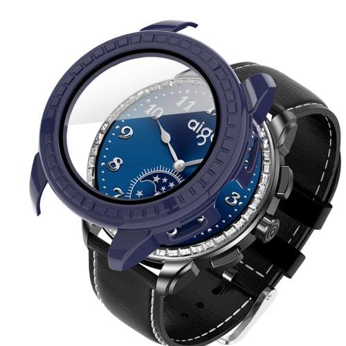 RKJJB JTBJYLM for Ai/go Smart Watch M8 Gehärteter Film Integrierte PC-Uhrenschutzhülle(Ink Blue) von LZOQOWUJ