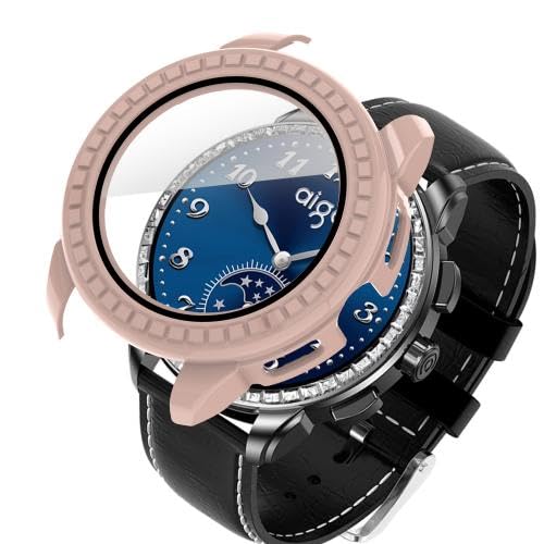 RKJJB JTBJYLM for Ai/go Smart Watch M8 Gehärteter Film Integrierte PC-Uhrenschutzhülle(Rosa) von LZOQOWUJ