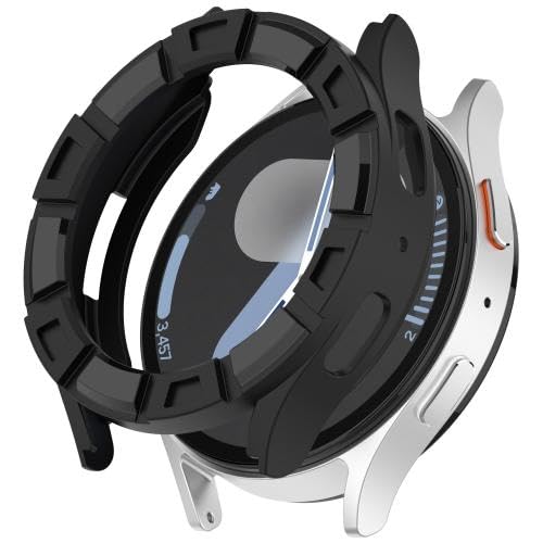 RKJJB LAFGNWD Schutzhülle for Galaxy Watch7 44 mm, Armour Hollow TPU(Black) von LZOQOWUJ