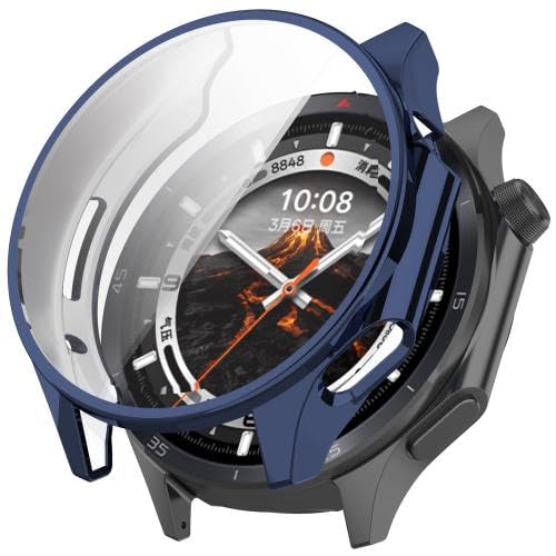 RKJJB LAFGNWD for OP/PO Watch X2 Galvanisierte TPU-Uhrenschutzhülle mit vollständiger Abdeckung(Midnight Blue) von LZOQOWUJ