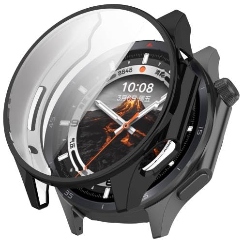 RKJJB LAFGNWD for One/Plus Watch3 Galvanisierte TPU-Uhrenschutzhülle mit vollständiger Abdeckung(Black) von LZOQOWUJ