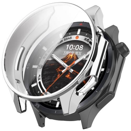 RKJJB LAFGNWD for One/Plus Watch3 Galvanisierte TPU-Uhrenschutzhülle mit vollständiger Abdeckung(Silver) von LZOQOWUJ