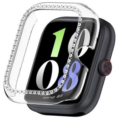 RKJJB ZDDAYH for vi/vo Watch GT/iQOO Watch GT Einreihige Diamant-Halbabdeckung Hohle PC-Uhrenschutzhülle(Transparent) von LZOQOWUJ