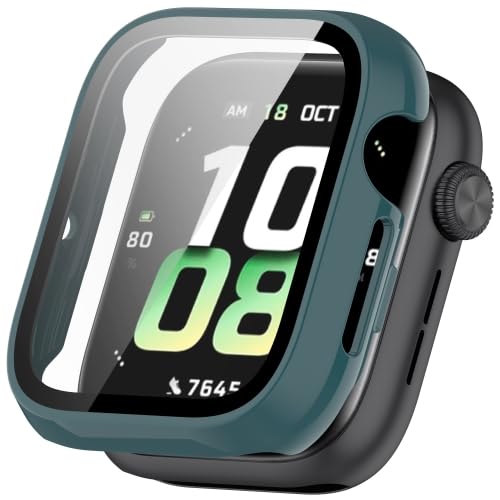 RKJJB ZRWHN Schutzhülle for Honor Watch5, gehärtete Folie, integrierte PC-Uhr(Pine Green) von LZOQOWUJ