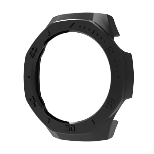 RKJJB ZRWHN for Hua Wei Watch GT5 Pro 46 mm, Halbabdeckung, Hohle PC-Uhrenschutzhülle mit Skala(Black) von LZOQOWUJ