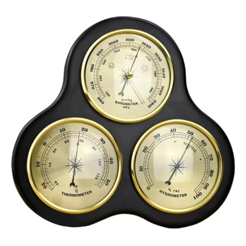 Außenbarometer, Barometer-Thermometer, Hygrometer, 3-in-1-Wetterstation für drinnen und draußen, Barometer für Zuhause, altmodisch, Wand-Barometer, für Heimbüro, Wanddekoration Außenbarometer, Barometer-Thermometer, Hygrometer, 3-in-1-Wetterstation für drinnen und draußen, Barometer für Zuhause, altmodisch, Wand-Barometer, für Heimbüro, Wanddekoration von LZQHQYVF